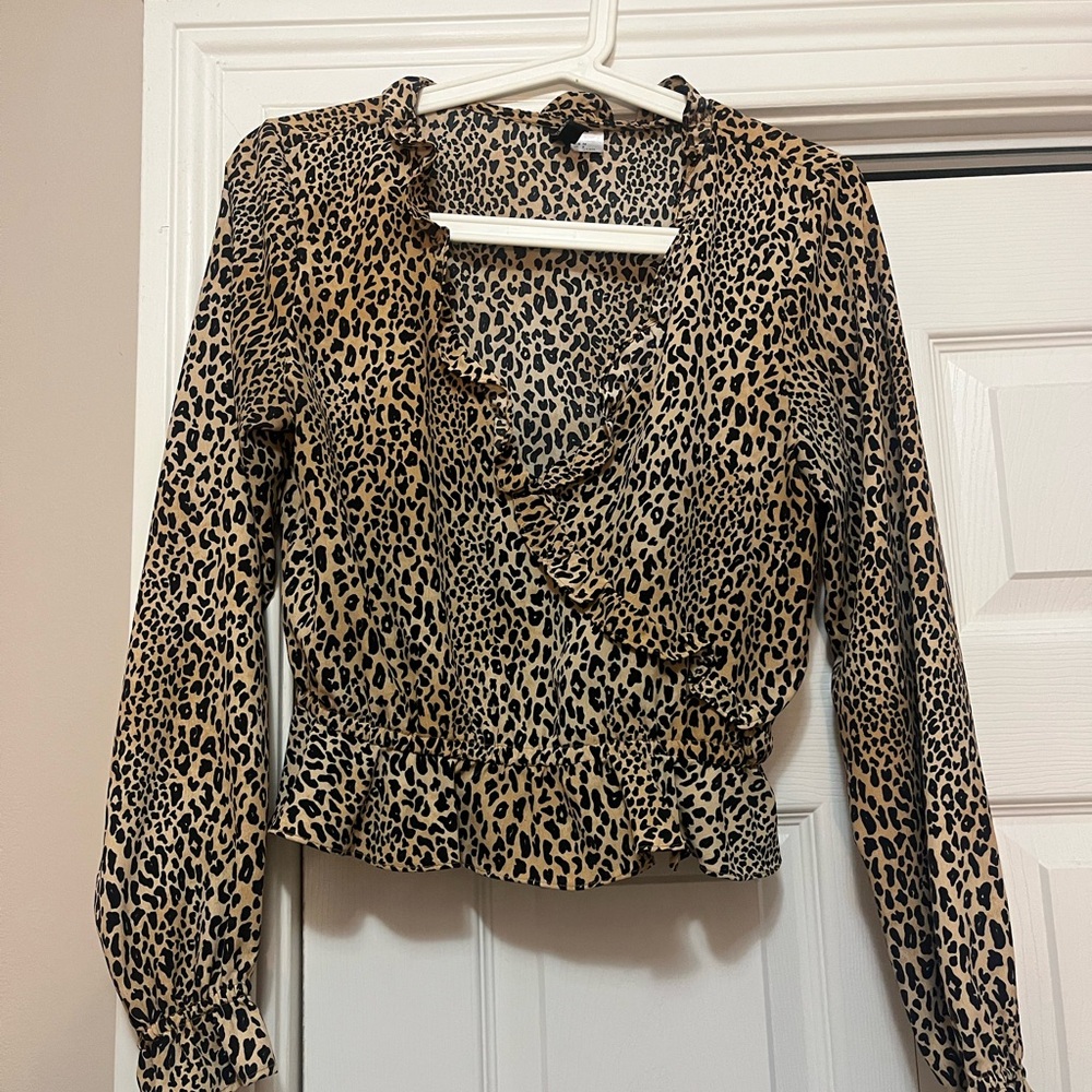 Cheetah print blouse